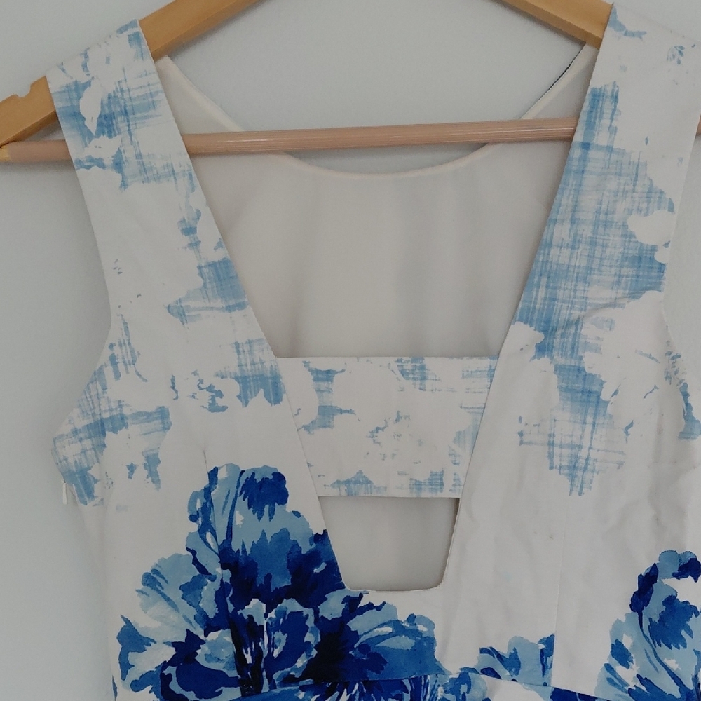 Maeve By Anthropolgie Blue Floral Midi Dress - Picture 6 of 9